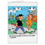 La ferme badine la bande dessinée d'ATV /Tractor Carte De Vœux