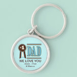 La fête des pères Keychain du papa fait sur comman porte-clés