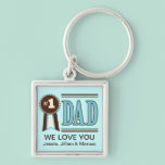 La fête des pères Keychain du papa fait sur comman porte-clés