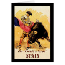 La fiesta De Toros In Espagne Cartes