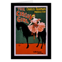 La fille 1897 de cirque cartes