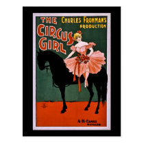 La fille 1897 de cirque cartes postales