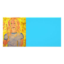 la fille de batteur bascule l'art cartes avec photo