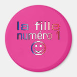 La Fille Numéro 1 - Number 1 Daughter in French Refrigerator Magnets
