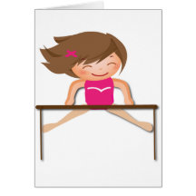 La fille personnalisée de GYMNASTIQUE barre des ca Cartes