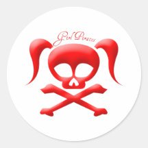 La fille pirate des autocollants
