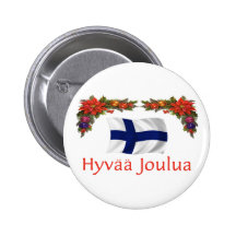 La Finlande Hyvaa Joulua (Joyeux Noël) Badge