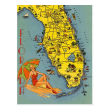La Floride vintage, Etats-Unis - Cartes Postales