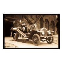 La France Fire Truck 1924 - Vintage posters