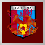La furia futbol fans soccer shield gifts print