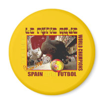 La Furia Roja Spanish Bull Soccer Futbol Refrigerator Magnet
