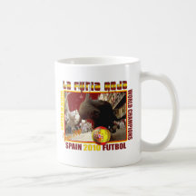 La Furia Roja Spanish Bull Soccer Futbol Mugs