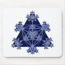 La géométrie sacrée : Triangles bleues : Tapis De Souris