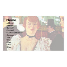 La Goule Enters With Two Women, Business Card