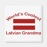 La grand-maman letton la plus fraîche du monde magnets pour réfrigérateur