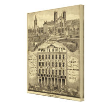 La grande maison de farine et d'épicerie toile tendue