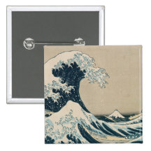 La grande vague de Kanagawa Pin's Avec Agrafe