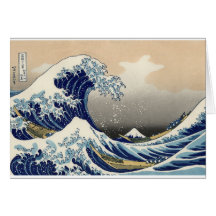 La grande vague outre de Kanagawa Cartes De Vœux