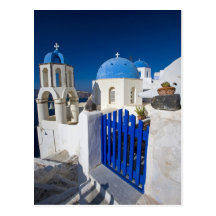 La Grèce et l'île grecque de la ville de Santorini Cartes Postales