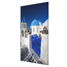La Grèce et l'île grecque de la ville de Santorini Toile Tendue