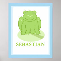 La grenouille de Froggy de saut a personnalisé la  Affiche