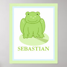 La grenouille de Froggy de saut a personnalisé la  Posters