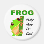 La GRENOUILLE, se fondent entièrement sur Dieu Magnets Pour Réfrigérateur