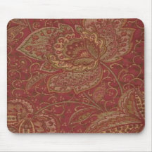 La jolie olive d'or de vin de Paisley ombrage Mous Tapis De Souris