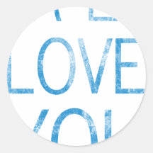 LA LA LOVE YOU ROUND STICKERS
