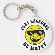 La lacrosse de jeu soit heureuse porte-clés