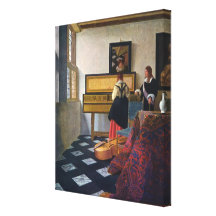La leçon de musique de Johannes Vermeer (circa1663 Impression Sur Toile