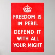 La liberté est dans le péril - 2ÈME GUERRE MONDIAL Poster