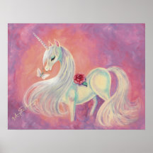 La licorne rougissent dedans de l'aube posters