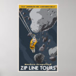La ligne de fermeture éclair voyage par la ceintur posters