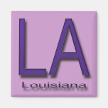 LA Louisiana  purple Magnets