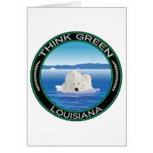 La Louisiane polaire verte Carte De Vœux