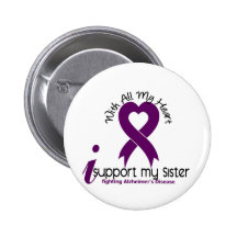 La maladie d'Alzheimers je soutiens ma soeur Badges