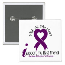 La maladie d'Alzheimers je soutiens mon meilleur a Badge