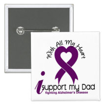 La maladie d'Alzheimers je soutiens mon papa Pin's