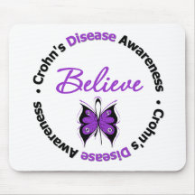 La maladie de Crohn croient le papillon de conscie Tapis De Souris