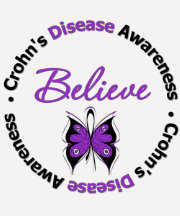 La maladie de Crohn croient le papillon de conscie T-shirts