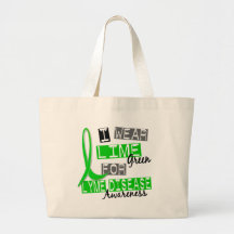 La maladie de Lyme je porte le vert de chaux pour  Sac De Toile