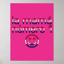 La Mamá Número 1 in American Flag Colours Poster