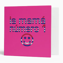 La Mamá Número 1 - Number 1 Mom in Cuban 3 Ring Binder