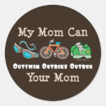 La maman Outswim les autocollants de triathlon dép