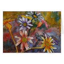 la marguerite abstraite fleurit l'art de peinture  carte