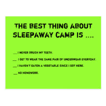 La meilleure chose au sujet du camp de Sleepaway e Cartes Postales