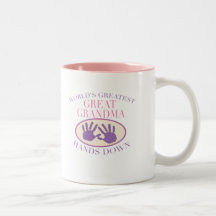 La meilleure grande grand-maman remet vers le bas  mugs à café