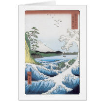 La mer chez Satta, Hiroshige, 1858 Carte De Vœux