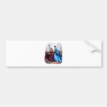 La Mode Illustree Blue and Raspberry Gowns Bumper Sticker